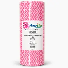 100 Unidades Pano de Limpeza Rosa PanoFlex 50x28cm Alta Absorção Multiuso