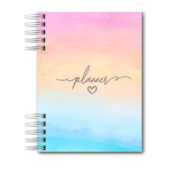Agenda Planner Cores Permanente Capa Dura 2026