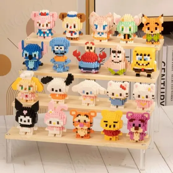 Mini Blocos Montar Colecionáveis Personagens Famosos 50+ Opções Brinquedo Presente Criança Adulto