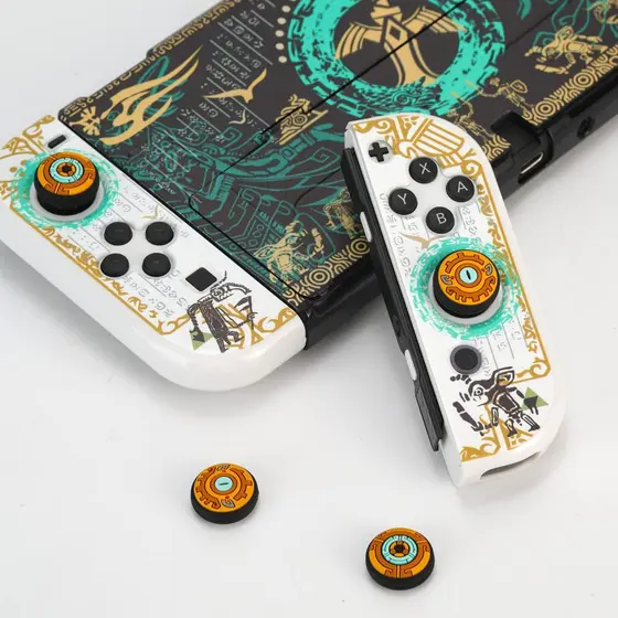 KIT 4 PCS Par de Grip borracha Protetora de Silicone para Analógicos de Controles de Nintendo Switch