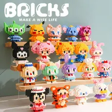 Blocos de Montar Mini Colecionáveis Personagens Animação Bonecos Figuras Kit