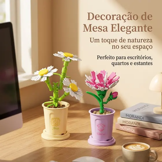 【FLOR】Mini Blocos de Montar Plantas e Flores – Presente Perfeito para Todas as Idades