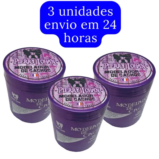 Modelador de Cachos Gel Pierry Lohan 500g 3 unidades