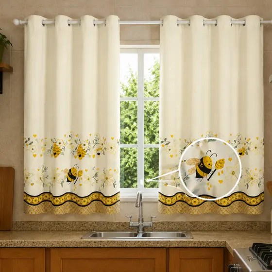 Cortina De Cozinha 2 80 X 1 40 Estampada