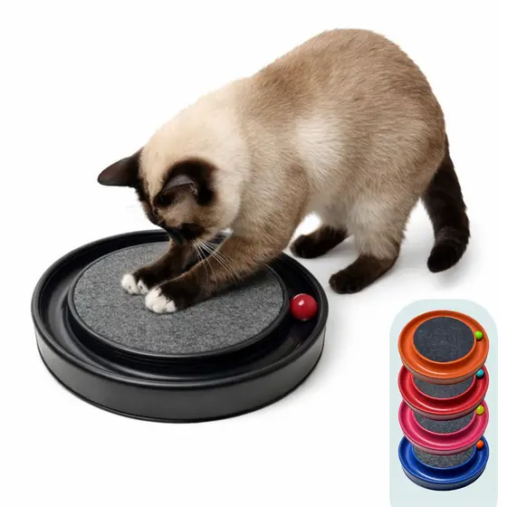 Arranhador Redondo Para Gato Relax Com Bolinha Miau
