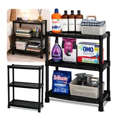 Estante Prateleira Modular Multiuso Organizadora Plástico Com 3 Prateleiras Reforçado - COM PEZINHOS