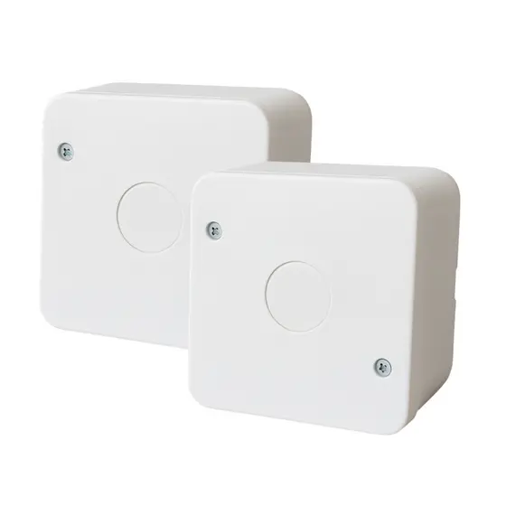 Kit Com 2 Caixas Organizadora CFTV Plástica P/ Câmeras De Segurança IP65 Sobrepor Externa