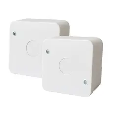Kit Com 2 Caixas Organizadora CFTV Plástica P/ Câmeras De Segurança IP65 Sobrepor Externa