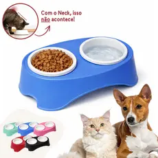 Bebedouro E Comedouro Para Cães E Gatos Duplo Elevado - Comedor