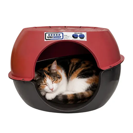 Casa Para Gatos Cama Toca Confortável Gatos Unishop Aconchegante Espaçosa
