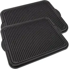 Kit 2 Sanitário Canino Grande Tapete Higiênico Xixi Plástico - Preto