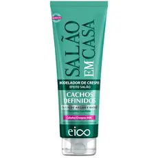 Eico Leave-in Creme Hidratação Nutre Modelador Crespos e Proteção Térmica Salão Em Casa Cachos Definidos 250ml Filtro UV