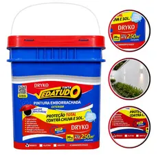 Tinta Emborrachada 20kg Branca Dryko Vedatudo Uso Área Externa Parede Impermeabilizante Mofo Umidade