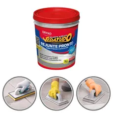 Rejunte Acrílico Impermeável 1 Kg Platina Vedatudo Dryko Piso Porcelanato Banheiro Azulejo Piscina