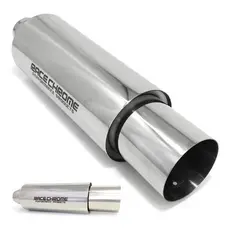Escapamento Abafador Esportivo Inox Race Chrome 5 Polegadas Polido Rc528