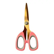 Tesoura Titanio 5,5 Polegadas Rosa Profissional Cabo Soft Corte e Costura