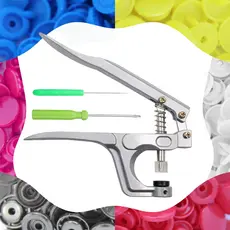 Kit Alicate Aplicador De Botão Pressão Plástico + 50 Botões Tic Tac 12mm