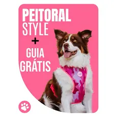 Peitoral mesh para Cachorro + GUIA todos tamanhos Camuflado-bulldog-coleira-shitzu- todas raça