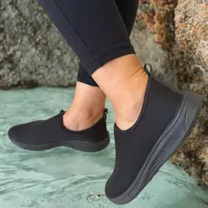 Sapatilha Aquática Feminina Neoprene  Praia Pesca Esportes Náuticos Solado Antiderrapante Calce Fácil Cor Preta
