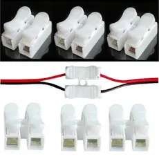 10 x Conector De Pressão De Fios Duplo 2 Vias de Clips - Sem Solda Ou Parafusos - Conexão Rápida Com Segurança