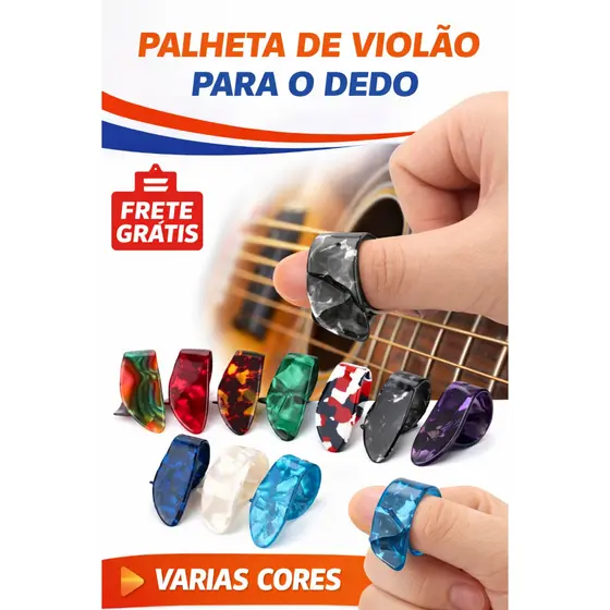5pcs/Set Dedeira Palheta Paleta Violão Viola Cavaco Guitarra