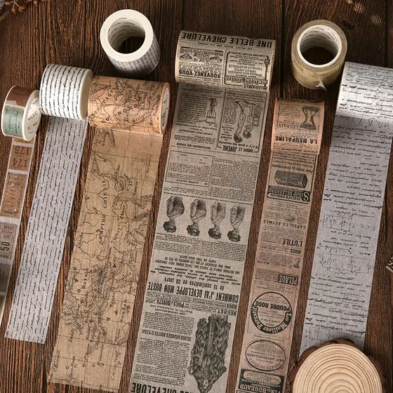 Journamm 11 Design Estilo Vintage Washi Fita De Papel Adesivo Scrapbooking Fitas De Artigos Escolares Decoração Diy Criativo Papelaria