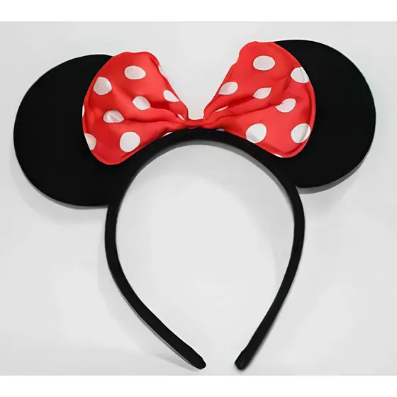 Kit com 3 Tiaras Tiara Minnie Ratinha Minie Eva Com laço Tecido Festa Carnaval Baile Aniversario Fantasia