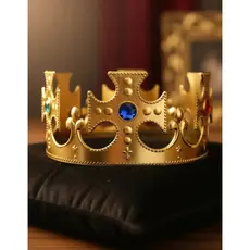 Coroa de Rei Dourado Regulável Cosplay Fantasia