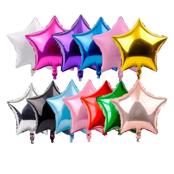 1 Balão Metalizado Estrela Tamanho 24cm ( 10 polegadas ) Cor a escolher