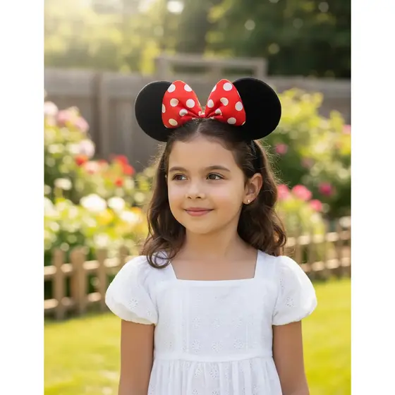 Tiara de Luxo Minnie de Eva c/ Detalhe em Tecido