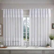 Cortina de Renda para Sala Quarto Ou Cozinha 2,20m X 1,30m