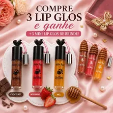 ✨ PROMOÇÃO COMPRE 3 LIP GLOSS E GANHE +3 MINI LIP GLOS✨