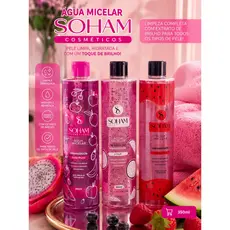 ✨ ÁGUA MICELAR SOHAM COSMÉTICOS 310ML ✨