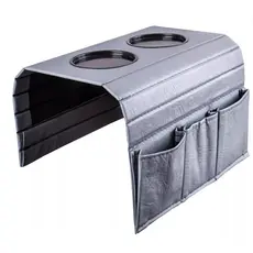 Bandeja Esteira Flexível Costurada varias cores com Porta Copos E Porta Controles para braço de sofa