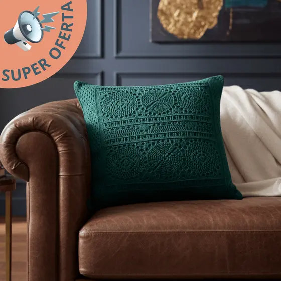 Capa de Almofada Sofá Cama Aconchego Home Decor 48x48cm Luxo Premium l Linho ou Tricô