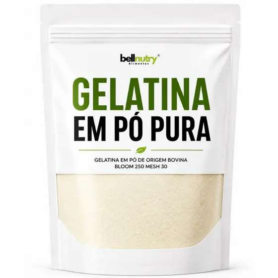 Gelatina Colageno Puro Sem Sabor E Incolor 500g - Bellnutry Alimentos