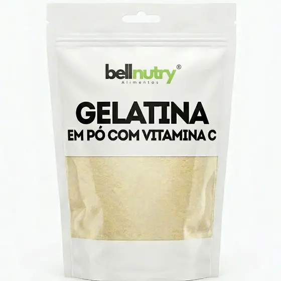 Gelatina com Vitamina C 250g Sem Sabor Artificial BellNutry Enriquecida