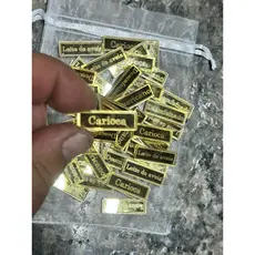 Tag Etiquetas Acrílico Personalizáveis retangular 3x1cm 50 Peças
