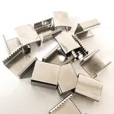 100 Chapinhas Dentada Garra Para Cordão De 15mm Fixador