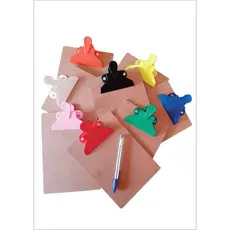 50 Mini Pranchetas Mdf 148x210mm Com Porta Caneta