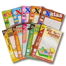 Kit de Caça-Palavras Revistas 20 a 50 Unidades Com Repetição | Diversão e Exercício Mental