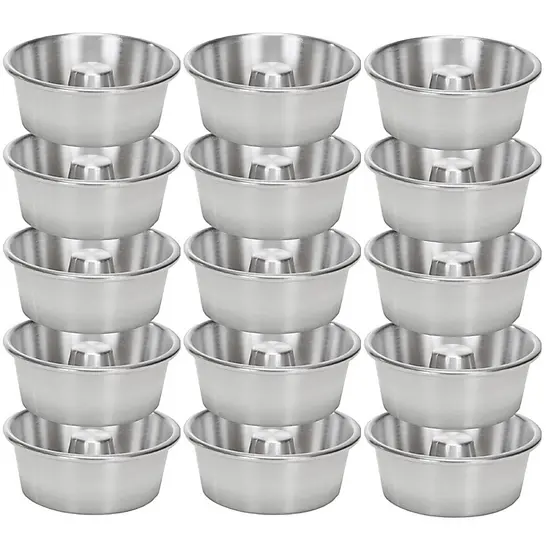 Kit 15 Formas Mini 200ml Para Pudim Bolo Vulcão N10 - 10cm de diâmetro 5cm de altura Confeitaria