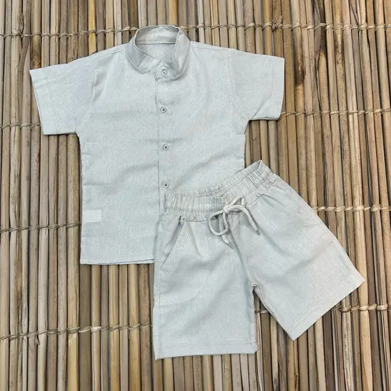 CONJUNTO MENINOS INFANTIL DE LINHO JBKIDSCLUB