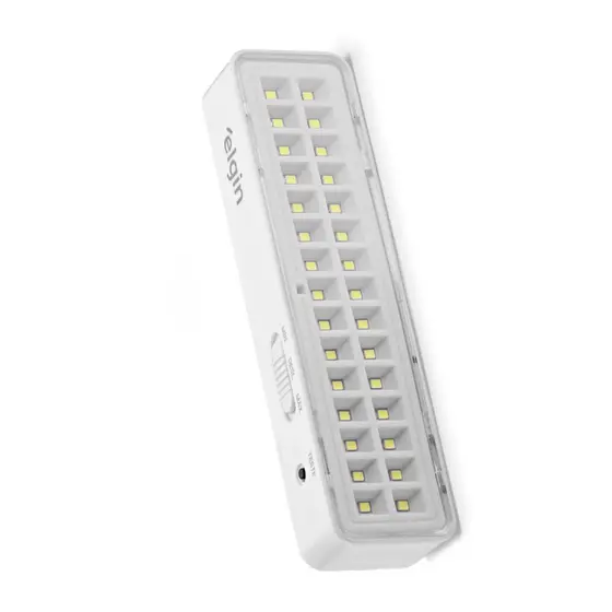 Luminária de emergência 30 LEDs Recarregável Bivolt Elgin