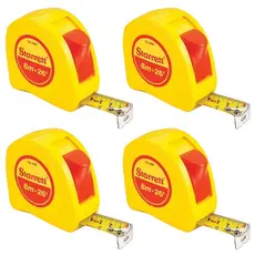 Kit 4 Trena Fita Métrica Starrett 8 Metros Mm E Pol Largura Da Fita 25mm