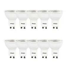 Kit 10 Lâmpada Led Dicroica MR16 4,8w Gu10 2700K 4000K 6500K