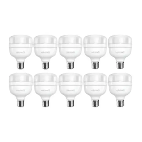 Kit 10 Lâmpadas Led Bulbo 20W Luz Branca 6500K 127V/220V Lumanti