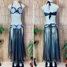 [Liquidação] Dança do Ventre Traje  Bordado Completo - M-42 -  Pronta Entrega - TPCL-590