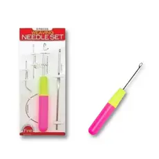 Kit com 5 Agulha para Mega Hair - Entrelace Ponto Americano/fio A Fio