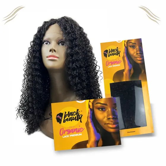 Peruca Front Lace Sophia Black Beauty 480g Cacheada Fibra Premium